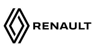 renault logo marque voiture symbole avec Nom blanc conception